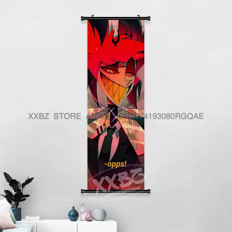 Simple Black Comedy Hazbin Hotel Home Decoration Hanging Painting Cartoon Wall Artwork Scrolls Picture Room Canvas Print Posters — image 28