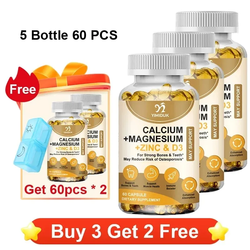 Suplemen Sokongan Tulang & Otot dengan Kalsium Magnesium Zink & D3 Menyokong Tulang Kuat Kekebalan & Daya Daya Gigi — image 10