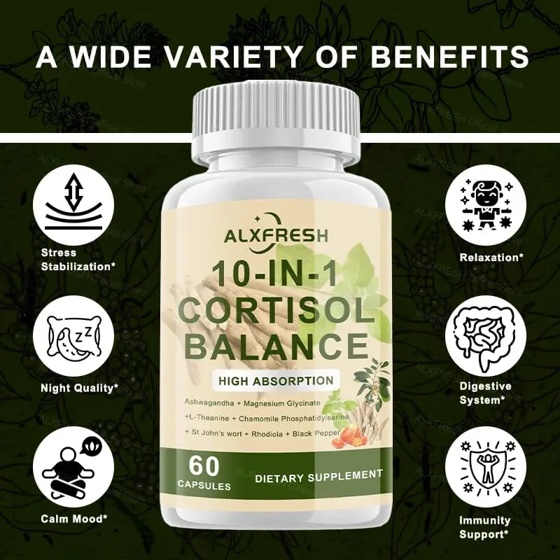 Cortisol Capsules Relieve Stress Anxiety Improve Sleep Quality Promote Physical Recovery Reduce Abdominal Fat Protect cognitive