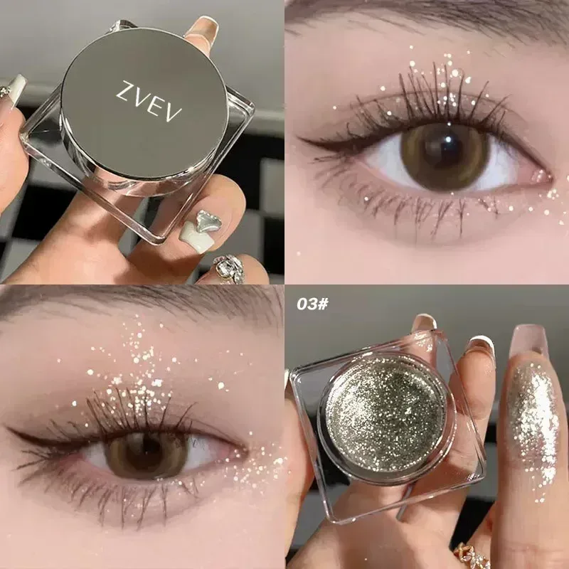 Fard à paupières en Gel liquide, paillettes perlées, surligneur pour le corps, diamant monochrome scintillant, ver à soie, paillettes brillantes, séchage rapide — image 10
