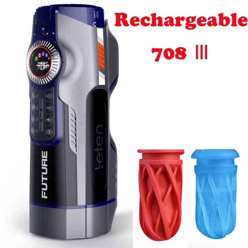 Leten 708 pro ลูกสูบอัตโนมัติความร้อนชาย Masturbator Sex Machine Masturbators ผู้ชายดูดสำเร็จความใคร่คัพเพศของเล่นสำหรับผู้ชาย. — image 5
