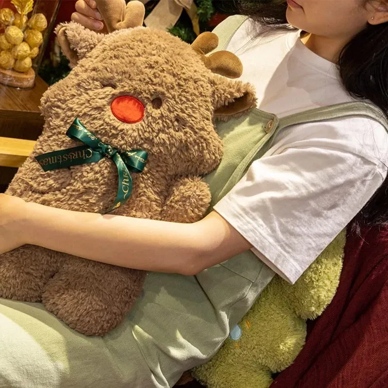 Cuscino per la schiena di Natale Cuscino per divano omino di pan di zenzero Cuscino per Babbo Natale Alce Pupazzo di neve Peluche per bambini Regalo di compleanno di Natale — image 4