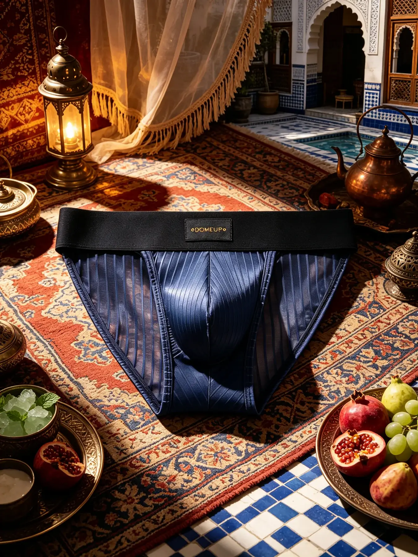 Heren lage taille driehoek korte glanzende pure verticale streep ontwerp U Ardennen Pouch Comfort zomer mannelijk ondergoed DP925 — image 4