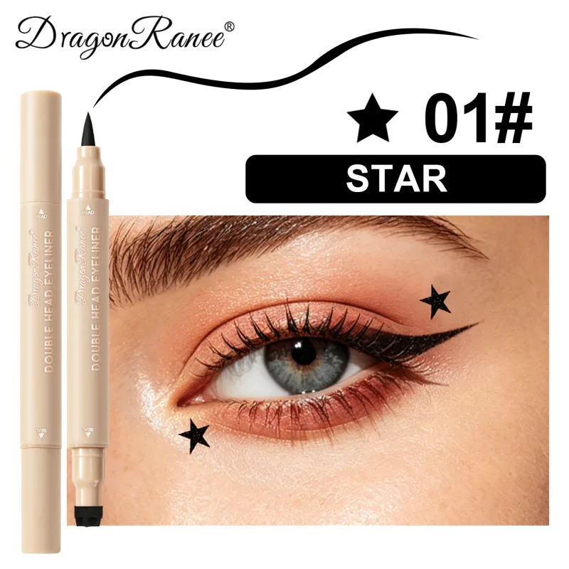 Eyeliner à Double extrémité 2 en 1, séchage rapide, imperméable et résistant à la sueur, pas facile à tacher, maquillage coloré pour les yeux