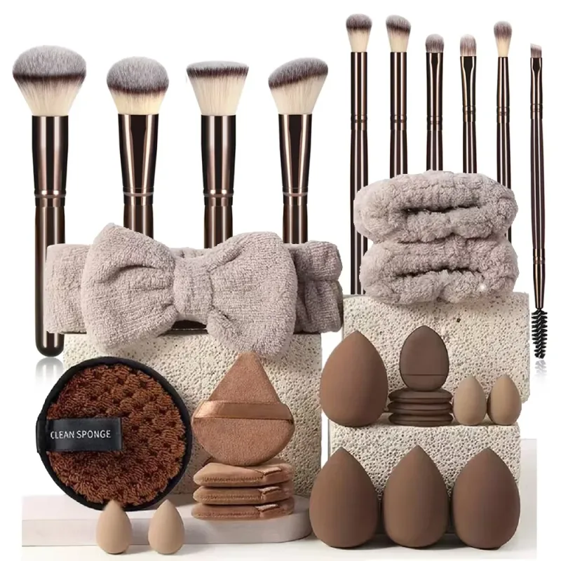 Make-up-Pinsel-Set, hochwertige synthetische Kabuki-Pinsel, Foundation, Concealer, Puder, Rouge, Blending, Gesicht, Lidschatten, Kosmetikpinsel, S — image 24
