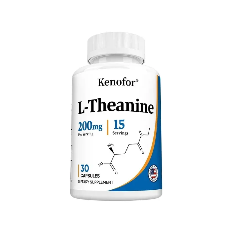 L-teanina 200 Mg Integratore di teanina extra forte – Supporto per concentrazione e rilassamento Miglioramento del sonno Non OGM e senza glutine — image 8