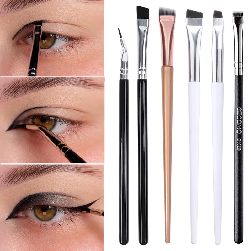 Berus Celak Kening Profesional Bilah Bersudut Lembut Nipis Contouring Kening Pelapik Mata Berus Makeup Mata Wanita Alat Solekan — image 1