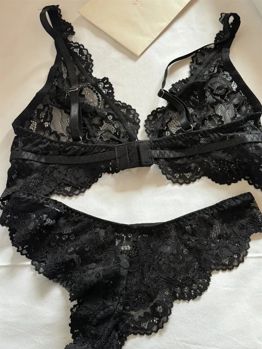 Love cup underwear thin section glossy back lingerie gathered up support large breasts show small bra set