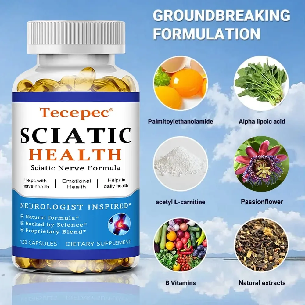 Relieve Sciatica Capsules - Relieve Pain Improve Flexibility Support Nerve and Joint Health Relax Muscles — image 4