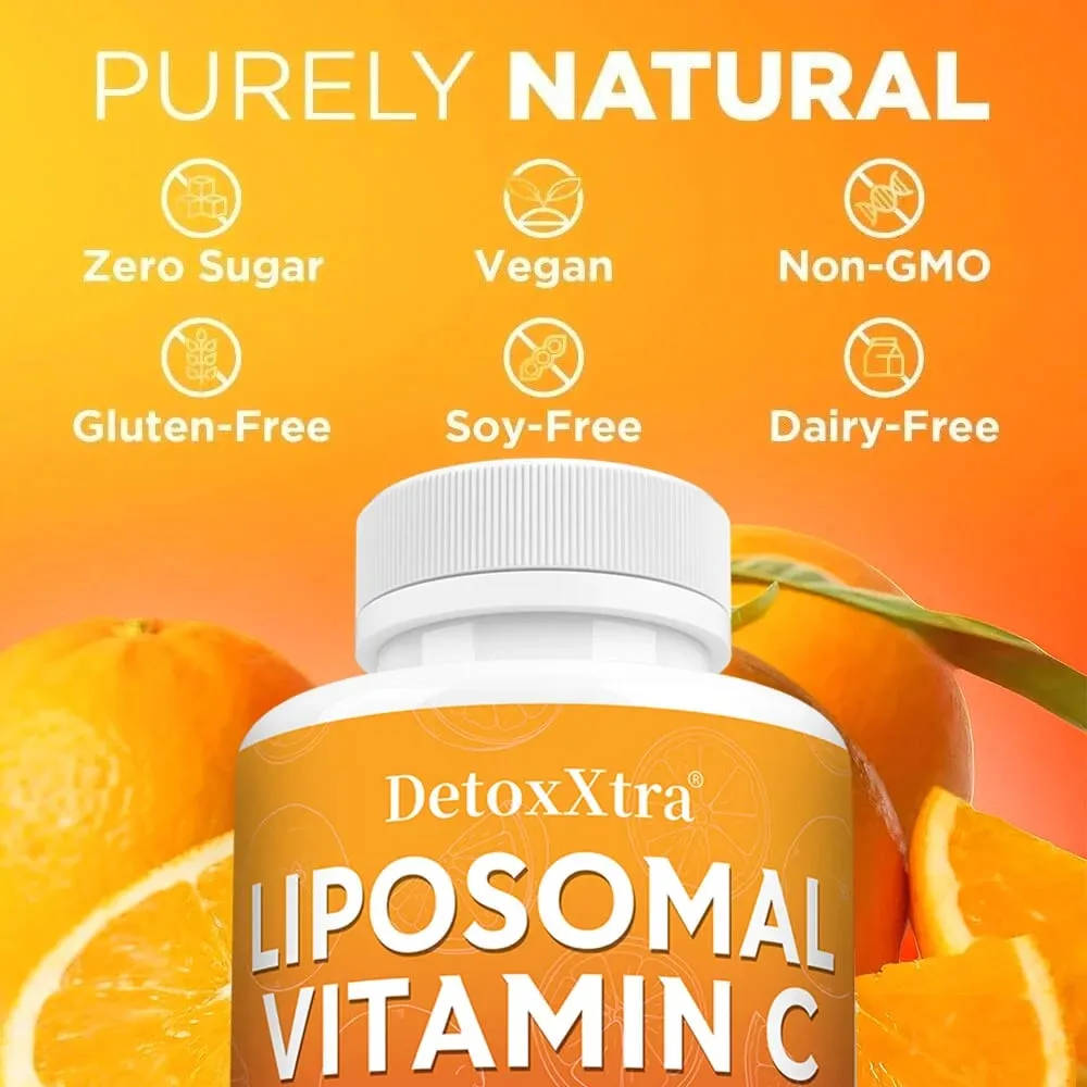 Liposomalna witamina C 1700 mg o wysokiej wchłanialności Silny przeciwutleniacz wspomaga produkcję kolagenu Układ odpornościowy i zdrowie skóry — image 5