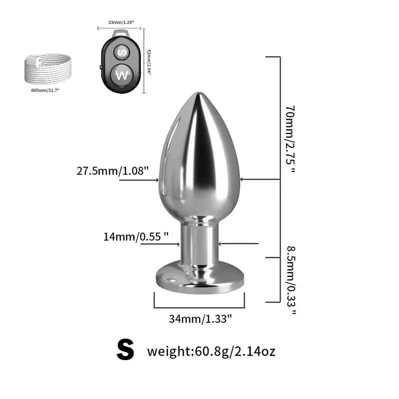 Butt Plug Vibratore Plug anale in metallo da donna Dildo A distanza senza fili Uomini Massaggiatore prostatico Forniture per adulti Masturbarsi anale Giocattoli del sesso