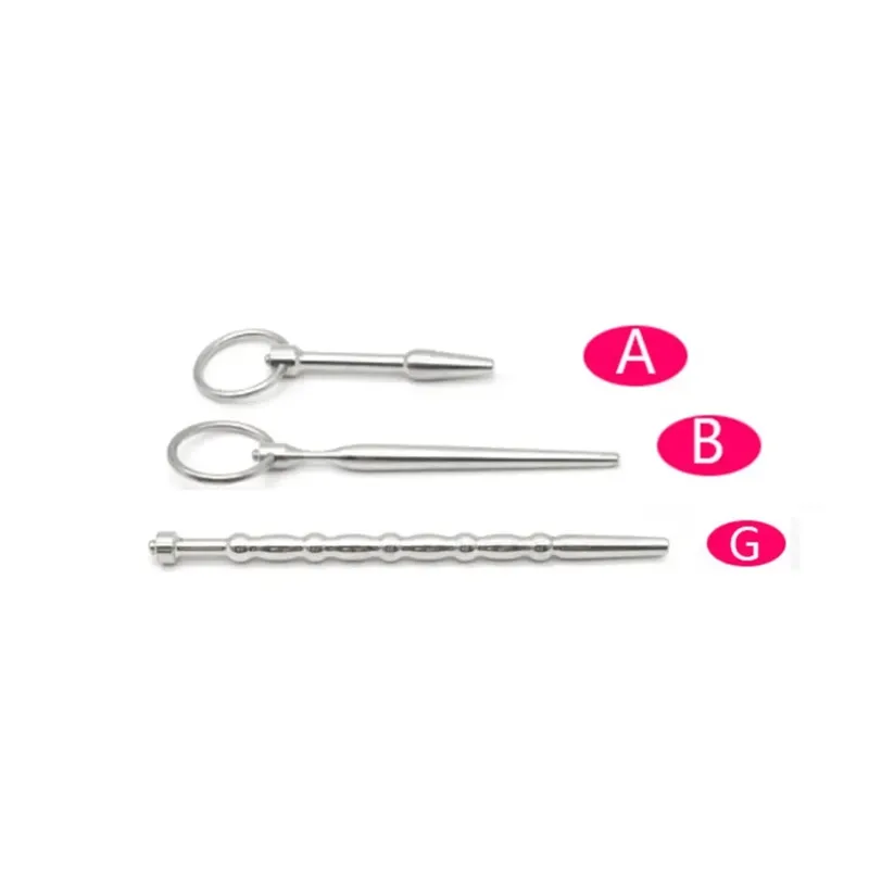 Stainless Steel E-stim Male Uretha Dilator Plug Sounds Penis Beads Plug Threaded Stimulator Ejaculation Sex Toy for Men Gay — image 2
