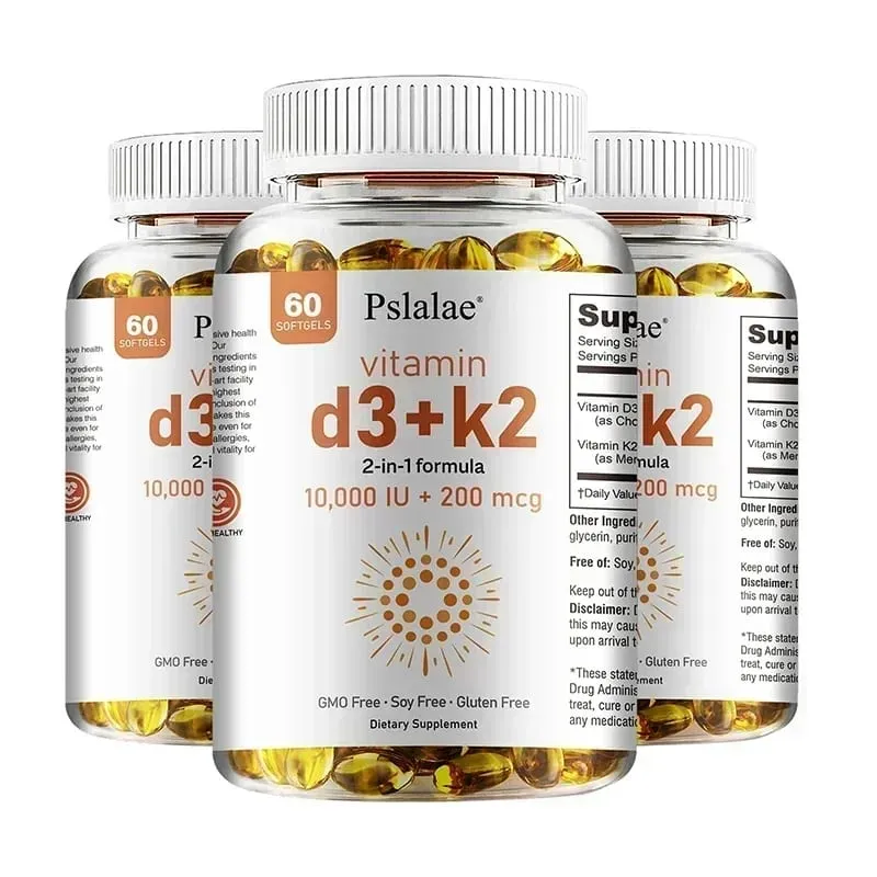 Vitamin D3 + K2 - Improves Calcium Metabolis Healthy Bone & Muscle Function Health Support Heart Joint Immune System Health — image 9
