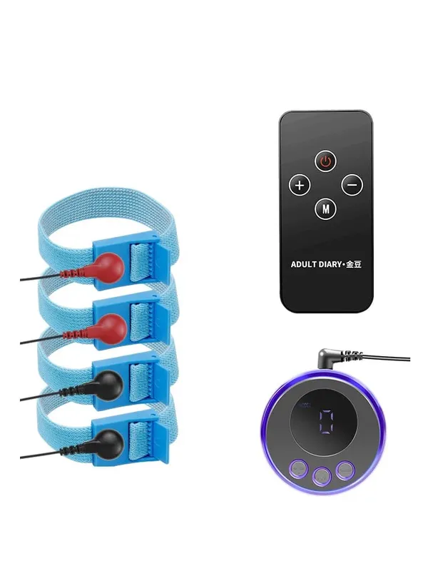 Fibres conductrices de choc électrique, anneau de pénis, extension de thérapie, Massage e-stim, Kit de produits sexuels BDSM Gay pour hommes, Masturbation — image 13