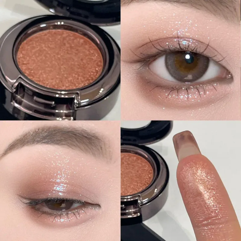 Metallic Glitter Black Blue Eyeshadow Ungu Hijau Metallic Highlighter Eyeshadow Diamond Tahan Lama Solek Mata Wanita Kosmetik — image 15