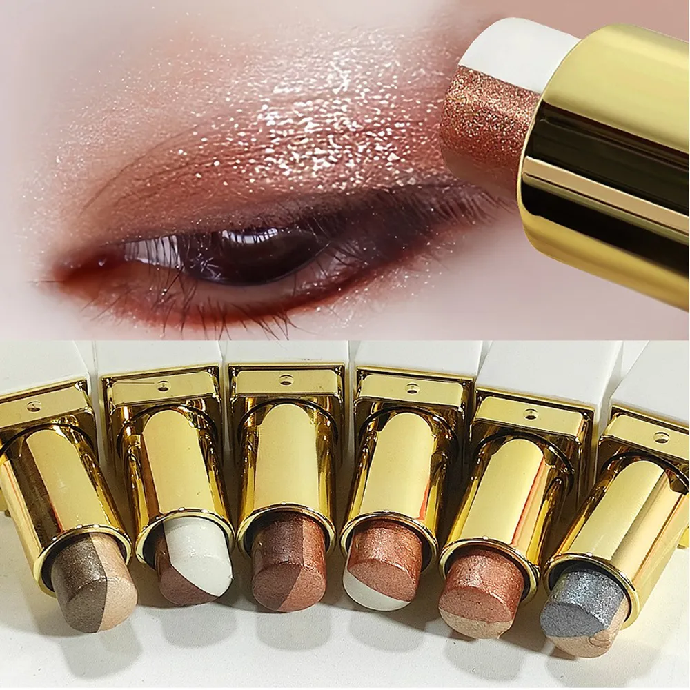 צבע כפול צללית סטיק גליטר Highlight Shadow Stick איפור עיניים עמיד למים שימר מתכתי איפור צללית — image 1