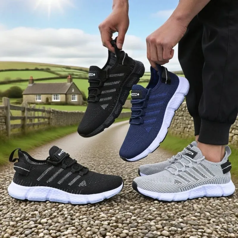 Løbesko med bløde såler til mænd Åndbar mesh Fleksibel Casual sneakers Komfortable bæredygtige såler Tennis træningssko — image 5