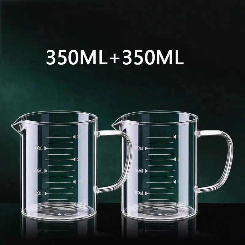 1/2 szt. Szklana miarka z uchwytem żaroodporna zlewka laboratoryjna kuchenna miarka do kawy i mleka 250/350/500/1000ml — image 18