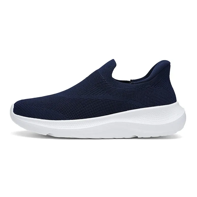 Zapatos transpirables de punto con plataforma para caminar, zapatillas deportivas ligeras con cojín antideslizante, zapatillas informales para hombres y mujeres de alta calidad — image 7
