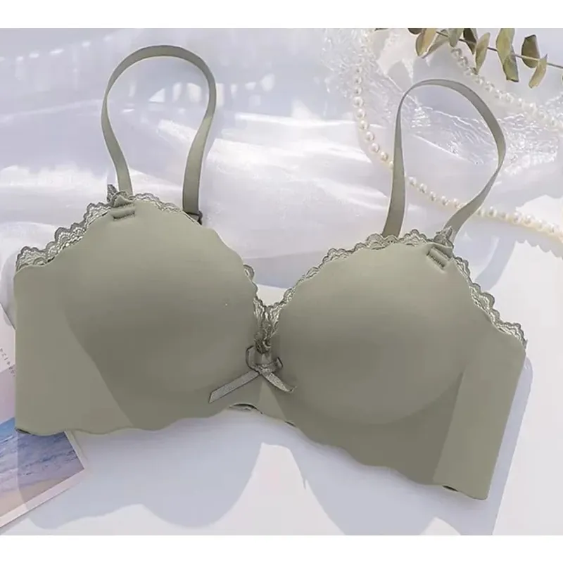 AA Cup Padded Push‑up Bra Panty Set Wireless Seamless One‑piece Lingerie Suit for Small Flat Chest Soft Daily Casual Underwear — image 19