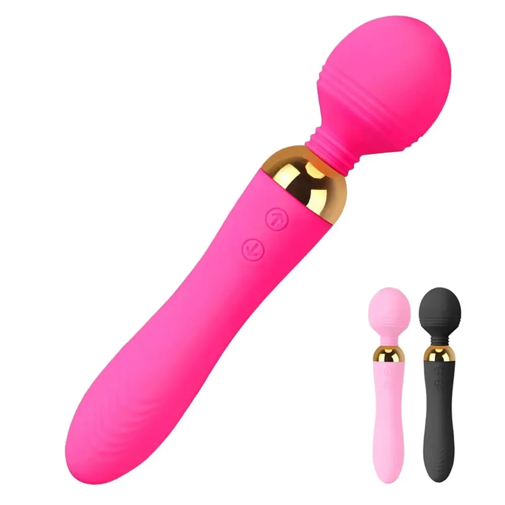 Bacchetta magica 2 vibratori motore per le donne capezzolo stimolatore clitoride vaginale spina anale grosso dildo masturbatore femminile giocattoli del sesso uomini erotici — image 1