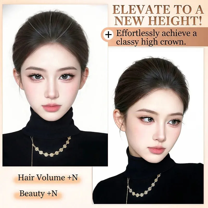 Women's Synthetic High - Crown Hair Topper Clip - In Invisible Design Natural - Looking Volume - Boosting for Thinning Hair — image 6