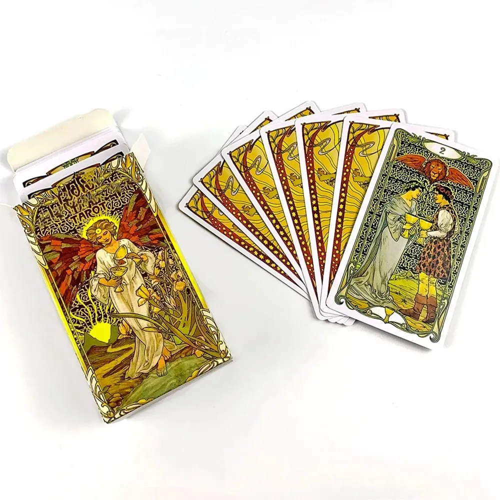 Laris Dek Tarot 78 Buah Kartu Karya Seni Mistis Tahan Lama & Portabel Sempurna untuk Bimbingan Spiritual & Kolektor — image 2