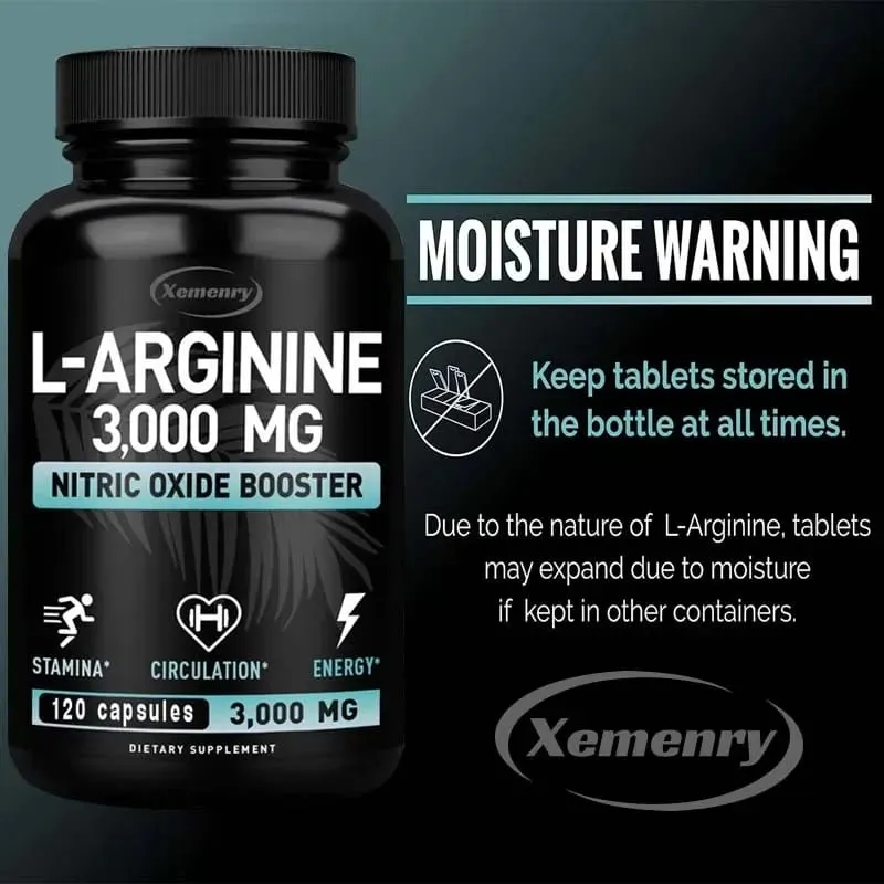L-Arginine 3000 mg – pour la force énergétique et le soutien de l'endurance pendant l'exercice | Masse musculaire sans OGM — image 4