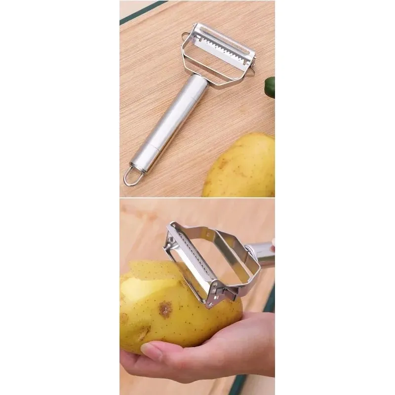 1 Pc Keuken Groenten Fruit Dunschiller Groentesnijder Hoge Kwaliteit Roestvrij Staal Aardappel Komkommer Wortel Rasp Julienne Dunschiller — image 7