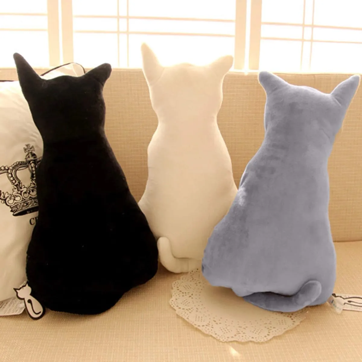 Peluche chat mignon, ombre à dos doux, jouet en peluche, oreiller de canapé, coussin de siège, cadeau d'anniversaire pour garçons et filles — image 7