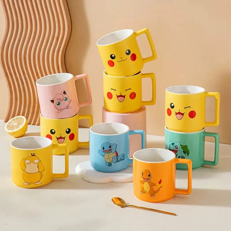 New Cartoon Pokemon Pikachu Mug Breakfast Milk Cup Cute Drink Tableware Ceramic Coffee Cup Gift Dessert Kawaii Drinkware Kitchen — image 2