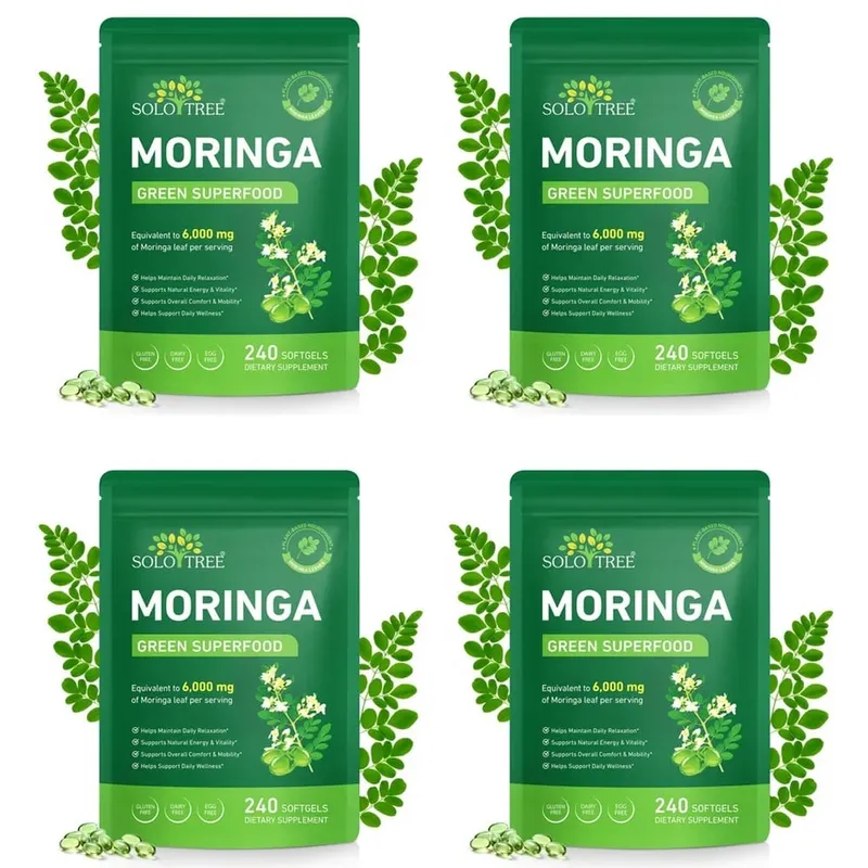 Moringa Leaf Softgels 6000 mg equivalent per portie voor dagelijkse ontspanning Natuurlijke energie Vitaliteit en comfortondersteuning 240 softgels — image 10