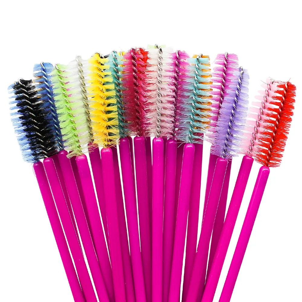 50ชิ้นทิ้งแปรงขนตาขยายกุหลาบสีแดงคิ้วแปรงมาสคาร่าไม้กายสิทธิ์ตาขนตาชุดเครื่องมือเครื่องสำอางแต่งหน้าความงาม — image 2