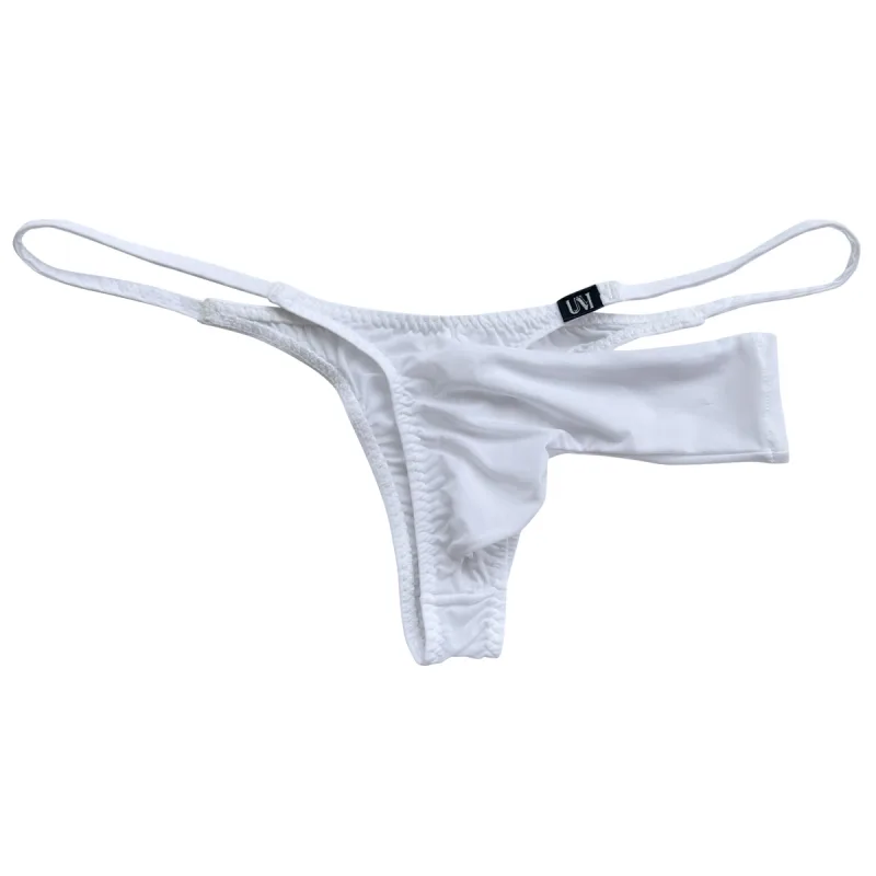 Sissy Sexy Mens Long Sleeve Open Crotch Bikini Soft Stretch Separated Pouch Breathable Sleep Loungewear Underwear — image 2
