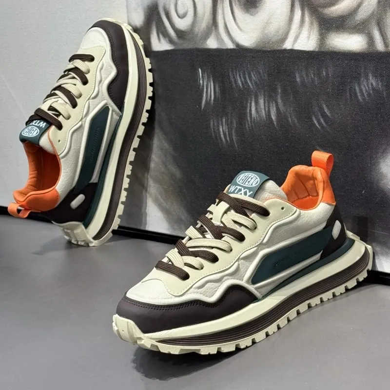 Herren-Sneaker mit dicker Sohle, höhenvergrößernd, lässiger Sneaker, Outdoor-Laufschuhe für Herren, modisch, rutschfest und verschleißfest