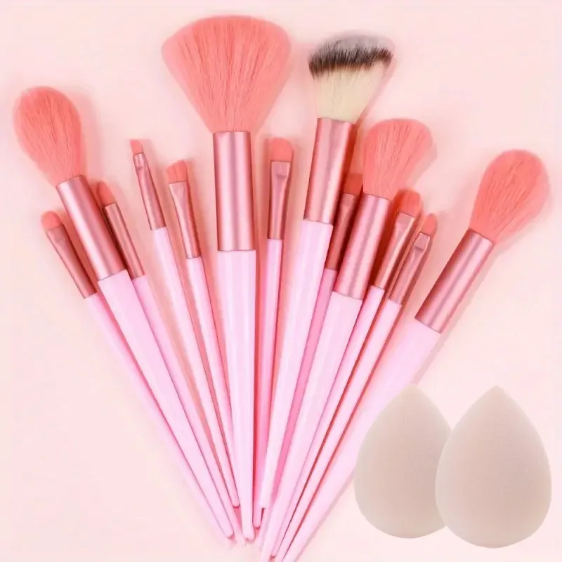 13 ชิ้น Soft Fluffy ชุดแปรงแต่งหน้าสำหรับเครื่องสำอางค์ Foundation Blush Powder อายแชโดว์ Kabuki ผสมฟองน้ำแต่งหน้าไข่ — image 21