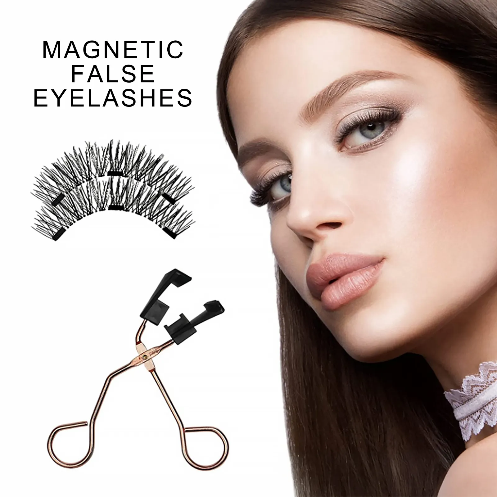 8pcs ขนตาปลอมกาว Cluster Lashes reusable ขนตาปลอม Eye Lash สำหรับ Eye-Lifting Effect DIY แต่งหน้าใช้ — image 2