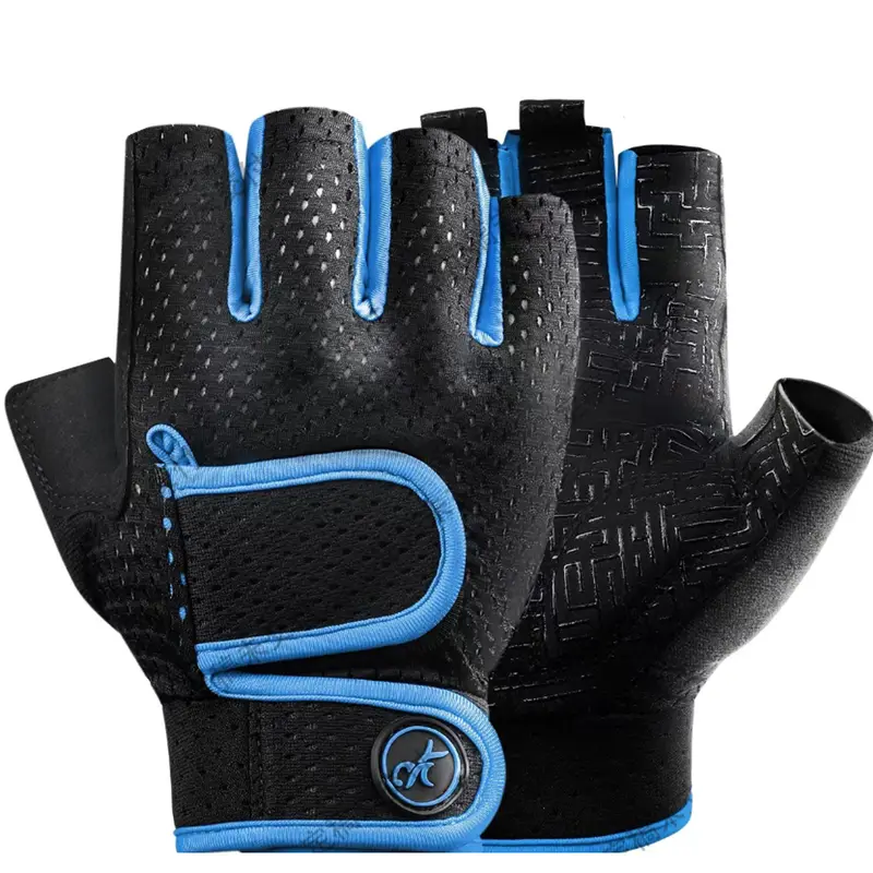 Guanti da palestra Traspiranti Antiscivolo Pull Up Allenamento Yoga Body-building Esercizio Fitness Allenamento Guanti per sollevamento pesi Uomo — image 2