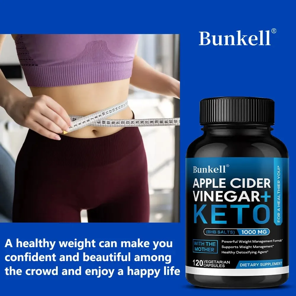 Keto æblecidereddike kapsler 1000mg understøtter metabolisk funktion Fordøjelse appetitstyring og kropsrensning — image 3