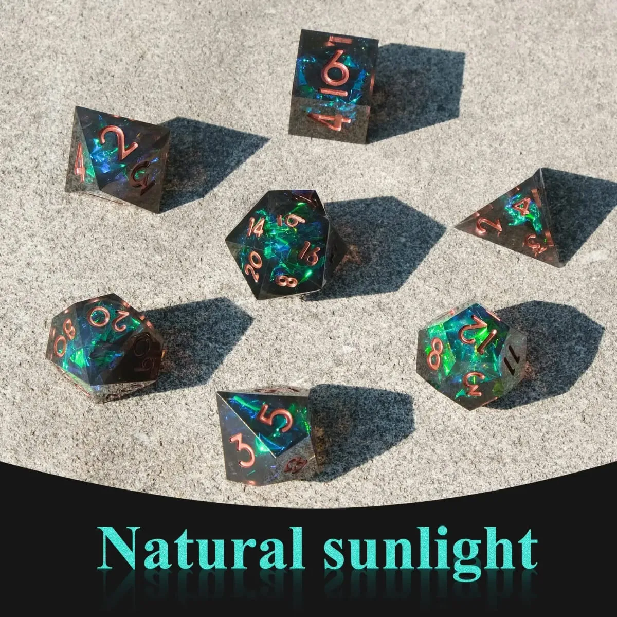 Set Dadu DND Resin Sharp Edge untuk Dungeons and Dragons Role Playing dan Permainan Meja — image 3