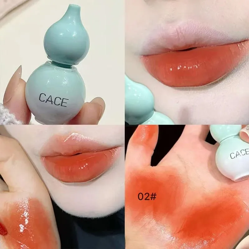 مجموعة مكياج صغيرة بتصميم القرع مكونة من 3 ألوان مجموعة مكياج مرطبة دائمًا وملمع شفاه زجاجي مائي مرطب للشفاه مستحضرات تجميل — image 3