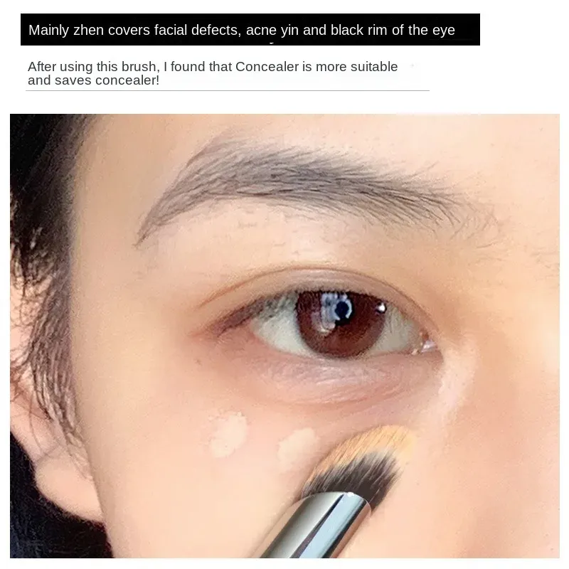 1 Pz Pennelli per trucco correttore Precisione morbida e soffice Pennello per sbavature Copertura per acne Occhiaie Strumenti per trucco di dettaglio multifunzione — image 5