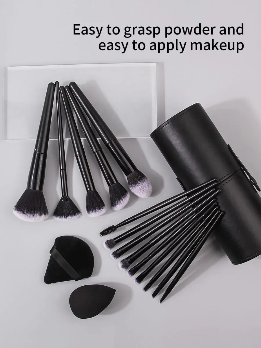 ชุดแปรงแต่งหน้าสีดำ Professional Super soft แปรงรายละเอียด Blush Brush Foundation คอนซีลเลอร์อายแชโดว์แปรงผู้หญิงเครื่องมือความงาม — image 4