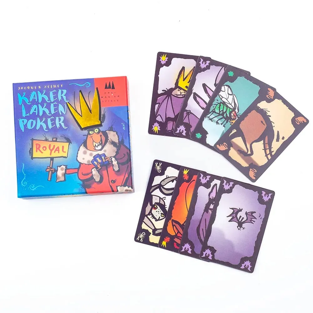 Jeu de cartes Royal Kaker Laken Premium - Poker Night Essential avec tableau de triche Devir-game Moth pour un maximum de plaisir — image 1