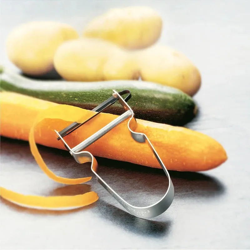 1 ชิ้นสแตนเลสสตีล Peeler ผักผลไม้ Peeler เครื่องตัดมันฝรั่งแครอท Peeler หลายฟังก์ชั่นอุปกรณ์ครัว — image 3