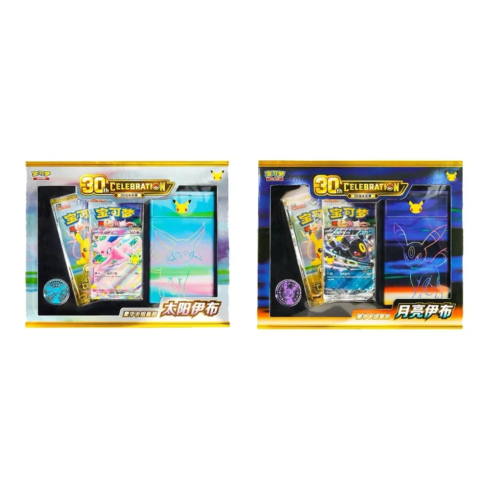 100% Original Pokemon 30th ANNIVERSARY Celebration จีนตัวย่อหรูหราการ์ดชุด PTCG Swap การ์ดเกมของขวัญกล่องของเล่น — image 2