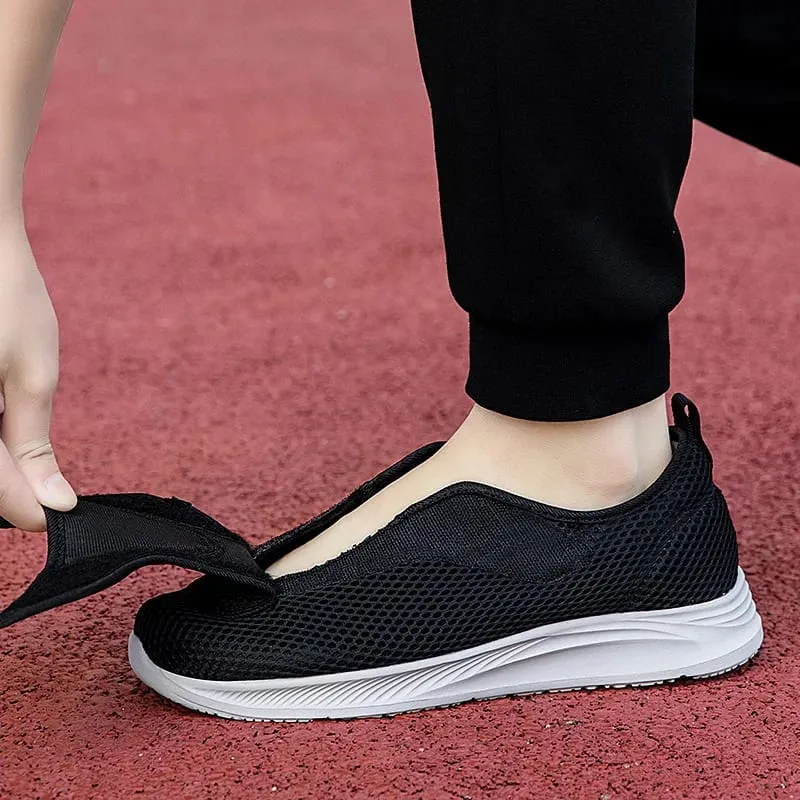 Verstellbare offene Schuhe für Herren, leichte, bequeme Diabetiker-Wanderschuhe, Turnschuhe für geschwollene ältere Füße, normale Breite — image 6