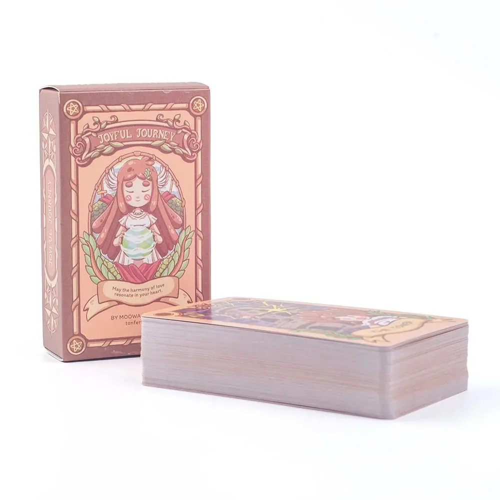 Joyful Journey Tarot Deck-78 การ์ดเกมภาพประกอบน่ารักโอบกอดความสว่างความรักและความอบอุ่น 10.3*6 ซม. — image 2