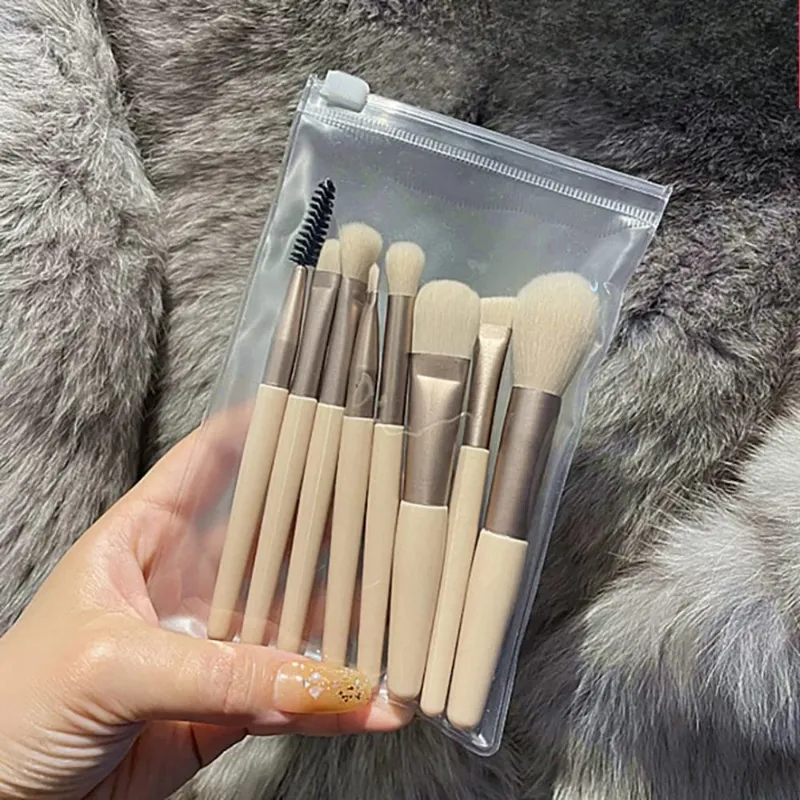 파운데이션 블러쉬 파우더 아이 섀도우 메이크업 브러쉬 블렌딩 8Pcs 소프트 푹신한 메이크업 브러쉬 뷰티 툴 메이크업 브러쉬 화장품