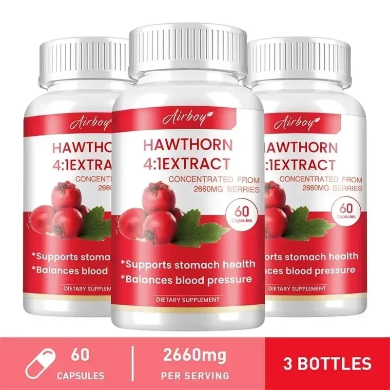 Hawthorn Berry Extract Capsule - Supports Digestive Health Promotes Energy Production Blood Circulation and Boosts Immunity — image 11